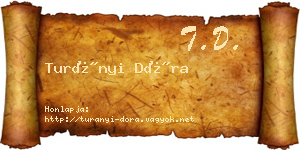 Turányi Dóra névjegykártya
